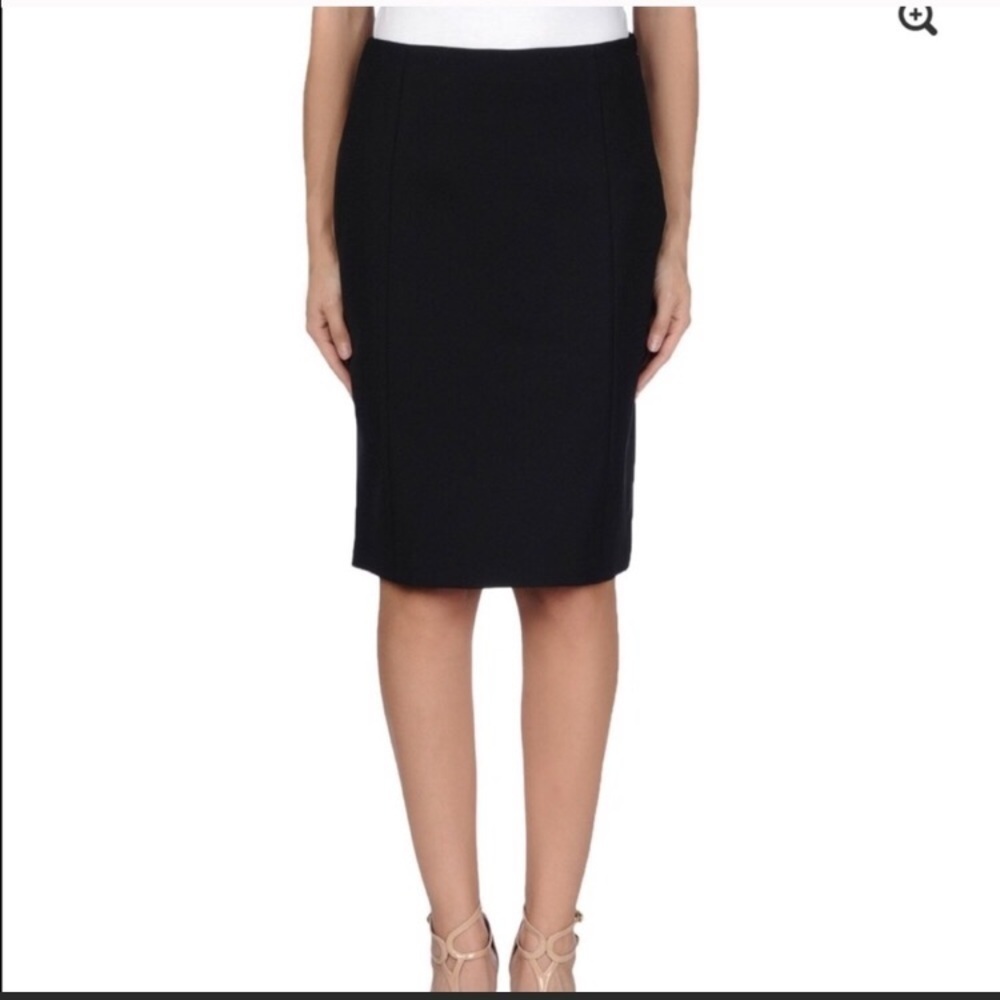 W.Prada Wool Pencil Black Skirt 40/4